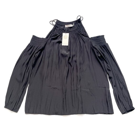 Ramy Brook Heidi Cold Shoulder Top Black Size Medium NEW NWT - Picture 3 of 9